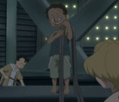 eureka's children causing mischief on the gekko